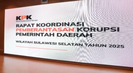 Foto: Pemberitahuan Rapat Koordinasi Pemberantasan Korupsi Pemerintah Daerah, Wilayah Sulawesi Selatan Tahun 2025.