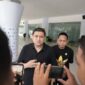 Wali Kota Makassar, Munafri Arifuddin, memberikan keterangan pers usai membuka Kejuaraan Taekwondo di JK Arena GOR Unhas, Kamis (1/5/2025).
