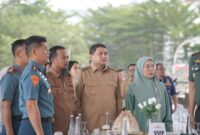 Wali Kota Makassar Munafri Arifuddin bersama Wakil Wali Kota Aliyah Mustika Ilham dan jajaran Forkopimda menghadiri Musrenbang RPJMD 2025–2029 di Lapangan Karebosi, Senin (5/5/2025).