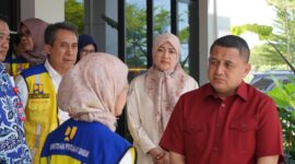 Wali Kota Makassar Munafri Arifuddin bersama Dirjen Cipta Karya Kementerian PUPR Dewi Chomistriana meninjau IPAL Losari, Selasa (13/5/2025), bahas penguatan layanan sanitasi dan perluasan sambungan.