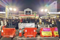 Foto: Massa HMI cabang Makassar Aksi depan Polrestabes Makassar