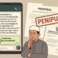 Modus dilakukan melalui aplikasi WhatsApp. Pelaku mengirim pesan yang seolah berasal dari pejabat pemerintah dan menyertakan proposal serta dokumen yang didesain agar terlihat resmi.