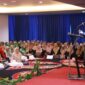 Wakil Wali Kota Makassar, Aliyah Mustika Ilham, memberikan sambutan dalam acara Bincang Keluarga yang diselenggarakan oleh BKMT Makassar bekerja sama dengan PT PNM di Swiss-Belhotel Makassar, Kamis (29/5/2025).