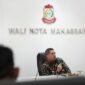 Foto: Walikota Makassar, Munafri Arifuddin dan Tim Pemantau dan Evaluasi Proyek Strategis Kementerian PU, saat paparan proyek tersebut di Balaikota Makassar..