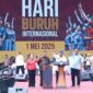 Foto: Presiden Prabowo Subianto, Ketua KSPI Said Iqbal dan Tokoh Buruh Lainnya.