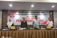 Foto: Ketua Komisi A, DPRD Makassar, Andi Pahlevi, SE., MM, Saat menggelar Sosialisasi Perda Kota Makassar Nomor 5 Tahun 2022 tentang Perlindungan Guru.