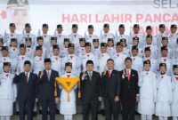 Foto: Munafri Arifuddin dalam acara peringatan Hari Lahir Pancasila yang berlangsung di Lapangan Karebosi, Senin (2/6/2025).