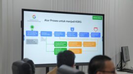 Dokumentasi kegiatan inagurasi sekolah calon rujukan Google di Kota Makassar sebagai bagian dari transformasi digital pendidikan.