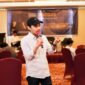 Sulaiman Hanan saat membawakan materi kewirausahaan pada kegiatan Open Recruitment HIPMI PT UMI di WThree Hotel Makassar, Minggu, 15 Juni 2025.