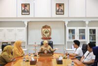 Wakil Wali Kota Makassar, Aliyah Mustika Ilham, menerima audiensi manajemen PT. Fortitude Genius Indonesia terkait peluncuran aplikasi G-Fish, di Balai Kota Makassar, Senin (23/6/2025).