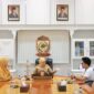 Wakil Wali Kota Makassar, Aliyah Mustika Ilham, menerima audiensi manajemen PT. Fortitude Genius Indonesia terkait peluncuran aplikasi G-Fish, di Balai Kota Makassar, Senin (23/6/2025).