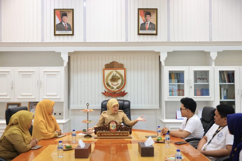 Wakil Wali Kota Makassar, Aliyah Mustika Ilham, menerima audiensi manajemen PT. Fortitude Genius Indonesia terkait peluncuran aplikasi G-Fish, di Balai Kota Makassar, Senin (23/6/2025).
