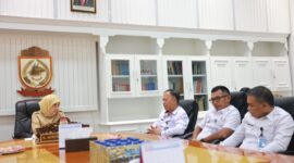 Foto: Wakil Walikota Makassar, Aliyah Mustika Ilham, saat menerima audiensi dari Kepala Kantor Wilayah Sulawesi Selatan Direktorat Jenderal Imigrasi, Friece Sumolang,