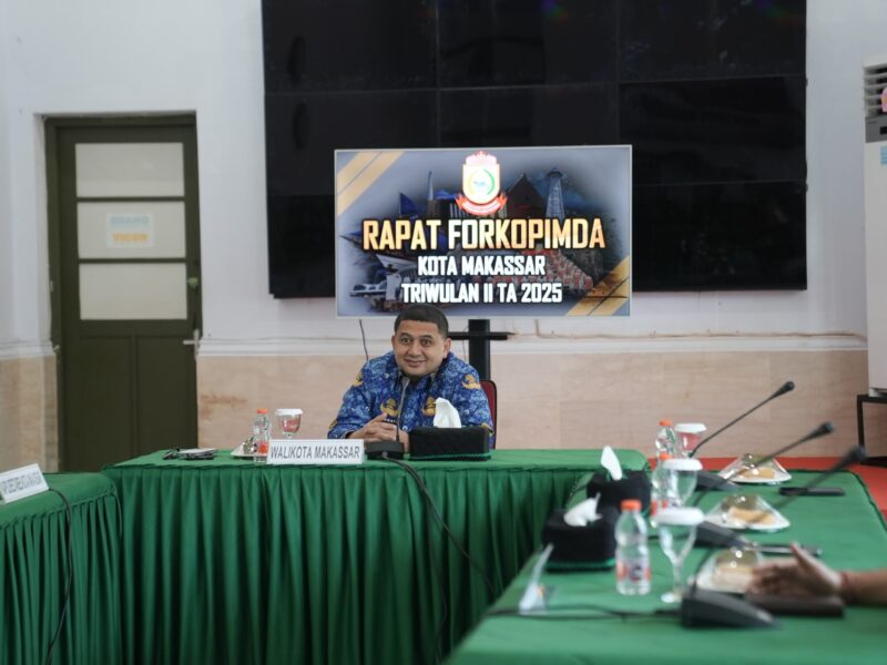 Foto: Walikota Makassar, saat Rapat Koordinasi Forum Komunikasi Pimpinan Daerah (Forkopimda) Kota Makassar tahun 2025 digelar di Markas Kodim 1408/Makassar, Selasa (17/6/2025).