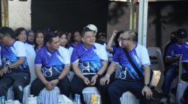Foto: Komjen Pol. Dr. H. Moh. Fadil Imran, Munafri Arifuddin, saat menghadiri Jalan Sehat, Senam, dan Bakti Sosial dalam rangka memperingati 37 Tahun IKA SMADA 88 di Makassar.