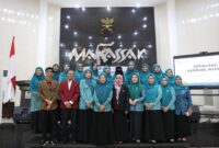 Foto: Ketua TP PKK Kota Makassar, Melinda Aksa, Saat Sosialisasi pelaku UMKM mandiri dan berdaya saing.