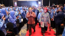 Foto: Wakil Walikota Makassar, Aliyah Mustika, saat menghadiri Pembukaan Musyawarah Nasional (Munas) VI Jaringan Sekolah Islam Terpadu (JSIT) Indonesia yang digelar di Hotel Claro, Makassar.