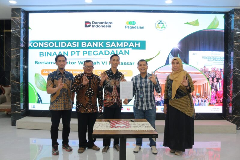 Pemkot Makassar dan PT Pegadaian sepakat perkuat pengelolaan bank sampah dalam Konsolidasi Bank Sampah Wilayah IV, Minggu (13/7/2025).