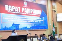 Wakil Wali Kota Makassar, Aliyah Mustika Ilham, menyampaikan tanggapan resmi Pemerintah Kota Makassar atas Ranperda Pertanggungjawaban APBD TA 2024 dalam Rapat Paripurna DPRD Kota Makassar, Rabu (2/7/2025).