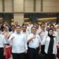 Wali Kota Makassar, Munafri Arifuddin, bersama jajaran SKPD usai membuka kegiatan pemutakhiran data tindak lanjut hasil pemeriksaan Inspektorat Daerah Tahun 2025 di Novotel Grand Shayla Makassar, 16 Juli 2025.