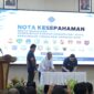 Foto: Wali Kota Makassar, Munafri Arifuddin, Saat menghadiri penandatanganan Memorandum of Understanding (MoU) antara Balai Besar Pelatihan Vokasi dan Produktivitas (BBPVP) Makassar. Makassar.