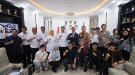 Foto: Wali Kota Makassar, serta jajaran seperti Kepala Bappeda Makassar, Muhammad Dahyal, Kabag Kerja Sama Andi Zulfitra Dianta, dan Asisten Pemerintahan Firman Hamid Paggara.
