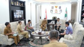 Foto: Tim Gustalcom saat melakukan audiensi dengan Wali Kota Makassar, Munafri Arifuddin.