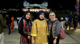 Aliyah Mustika Ilham dalam acara Eco Fhasion Nusantara dan kongres Diapora Indonesia di Ibu Kota Nusantara