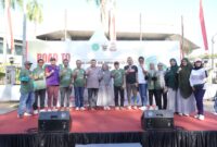 Wali Kota Makassar Munafri Arifuddin didampingi ketua TP PKK Kota Makassar Andi Zulkifly Nanda dalam kegiatan ( Konas PABMI ) 2025.