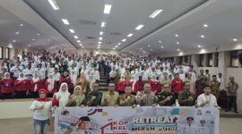Asisten II Bidang Perekonomian dan Pembangunan Setda Kota Makassar, Zainal Ibrahim, bersama Forkopimda melepas 200 pengurus Koperasi Merah Putih untuk mengikuti retreat di Malino, Gowa, Senin (11/8/2025).