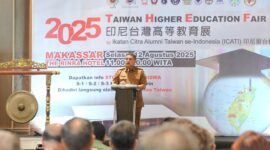 Wali Kota Makassar, Munafri Arifuddin, membuka Taiwan Higher Education Fair Indonesia (THEFI) 2025 di Hotel Rinra Makassar, Selasa (12/8/2025), yang diikuti 48 universitas dari Taiwan.