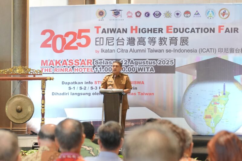 Wali Kota Makassar, Munafri Arifuddin, membuka Taiwan Higher Education Fair Indonesia (THEFI) 2025 di Hotel Rinra Makassar, Selasa (12/8/2025), yang diikuti 48 universitas dari Taiwan.