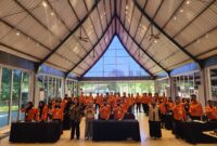 Peserta Pelatihan Dasar Manajemen Bencana BPBD Kota Makassar saat mengikuti sesi materi yang dipandu fasilitator dari Pusdiklat PB BNPB, Rabu (20/8/2025).