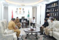 Foto: Walikota Makassar Munafri Arifuddin saat menerima audiensi dari BRAINEVO Indonesia yang dipimpin oleh Direktur Program, Iqbal Reymon