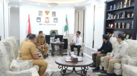 Foto: Walikota Makassar Munafri Arifuddin saat menerima audiensi dari BRAINEVO Indonesia yang dipimpin oleh Direktur Program, Iqbal Reymon