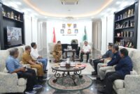 Foto: Walikota Makassar Munafri Arifuddin saat menerima audiens PWI sulsel