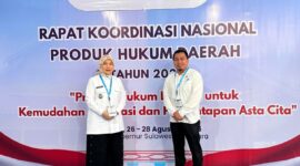Wakil Wali Kota Makassar, Aliyah Mustika Ilham, menghadiri Rakornas Produk Hukum Daerah 2025 di Aula Bahteramas Kantor Gubernur Sulawesi Tenggara, Rabu (27/8/2025).