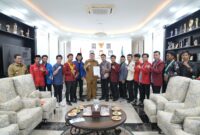 Wali Kota Makassar Munafri Arifuddin bersilaturahmi dengan pimpinan organisasi mahasiswa Cipayung Plus.