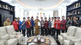 Wali Kota Makassar Munafri Arifuddin bersilaturahmi dengan pimpinan organisasi mahasiswa Cipayung Plus.