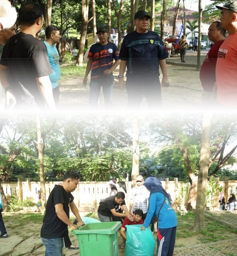 Kerja bakti DPPKB Makassar peringati World Cleanup Day 2025 di Taman Pakui Sayang.