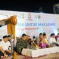 Foto: Ketua DPD KNPI Kota Makassar Baso Muhammad Ikram saat memberikan sambutan dalam kegiatan Doa bersama untuk Makassar
