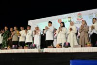 Foto: Wali Kota Makassar Munafri Arifuddin, Wakil Wali Kota Makassar Aliyah Mustika Ilham bersama jajaran FORKOPIMDA dalam kegiatan doa bersama untuk Makassar