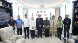 Foto: Wali Kota Makassar Munafri Arifuddin, didampingi Wakil Wali Kota Makassar Aliyah Mustika Ilham saat menerima kunjungan  Lembaga Perlindungan Saksi dan Korban (LPSK) yang dipimpin Wakil Ketua LPSK RI Sri Suparyati, di Balai Kota Makassar