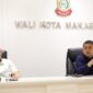 Foto: Walikota Makassar Munafri Arifuddin di dampingi Sekda Kota Makassar dalam rapat koordinasi bersama kelompok pedagang Pantai Losari yang digelar di Balai Kota