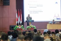 Wali Kota Makassar, Munafri Arifuddin, saat memaparkan strategi Kota Mulia di forum Eastern Indonesia Saintek Summit (EISS) 2025 di UIN Alauddin Makassar.