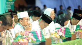 Foto: Wali Kota Makassar Munafri Arifuddin dalam perayaan Maulid Akbar Pesisir Makassar 1447 H / 2025 di Dermaga Pelabuhan Paotere