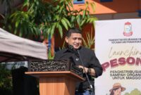 Foto: Wali Kota Makassar, Munafri Arifuddin dalam Launching Program PESONA (Pendistrbusian Sampah Organik untuk Maggot) yang digelar Kelurahan Paropo, Kecamatan Panakkukang