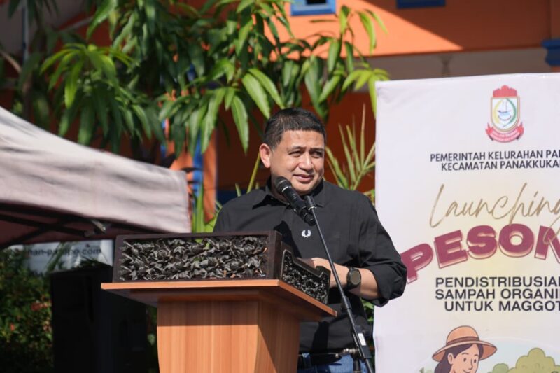 Foto: Wali Kota Makassar, Munafri Arifuddin dalam Launching Program PESONA (Pendistrbusian Sampah Organik untuk Maggot) yang digelar Kelurahan Paropo, Kecamatan Panakkukang