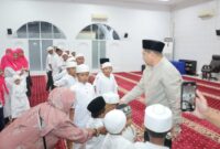 Foto: Wali Kota Makassar, Munafri Arifuddin pada Peringatan Maulid Nabi Muhammad SAW 1447 H, yang digelar Badan Koordinasi Himpunan Mahasiswa Islam (BADKO HMI) Sulsel di Masjid Agung 45 Makassar