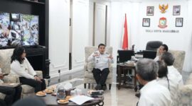 Foto: Wali Kota Makassar, Munafri Arifuddin, saat menerima audiensi Dewan Kesenian Kota Makassar